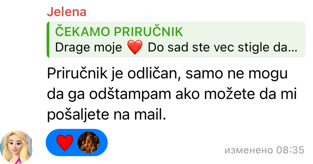Poruka zahvalnosti