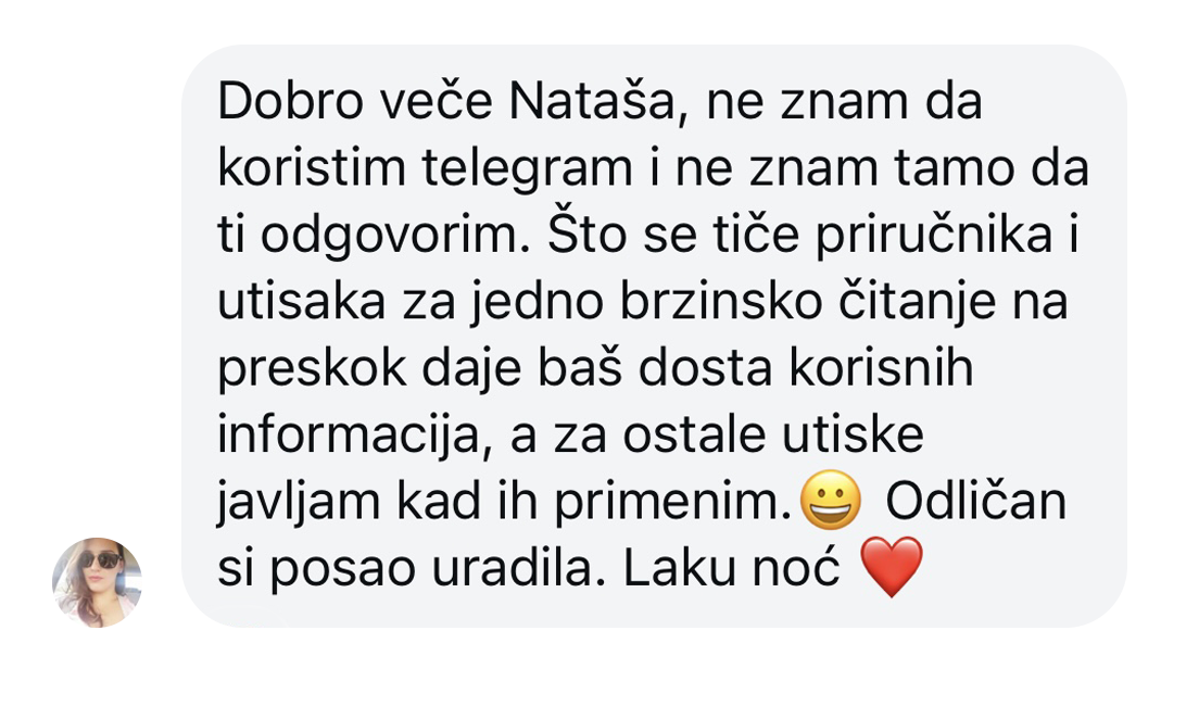 Poruka zahvalnosti