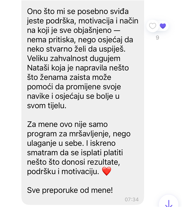 Poruka zahvalnosti