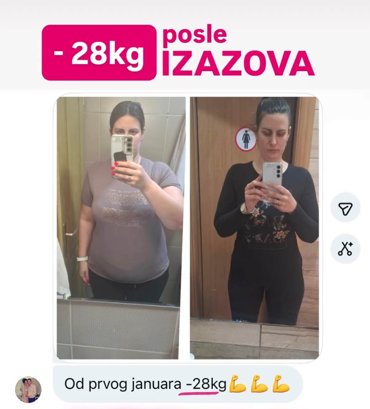 Rezultat: -28kg posle izazova