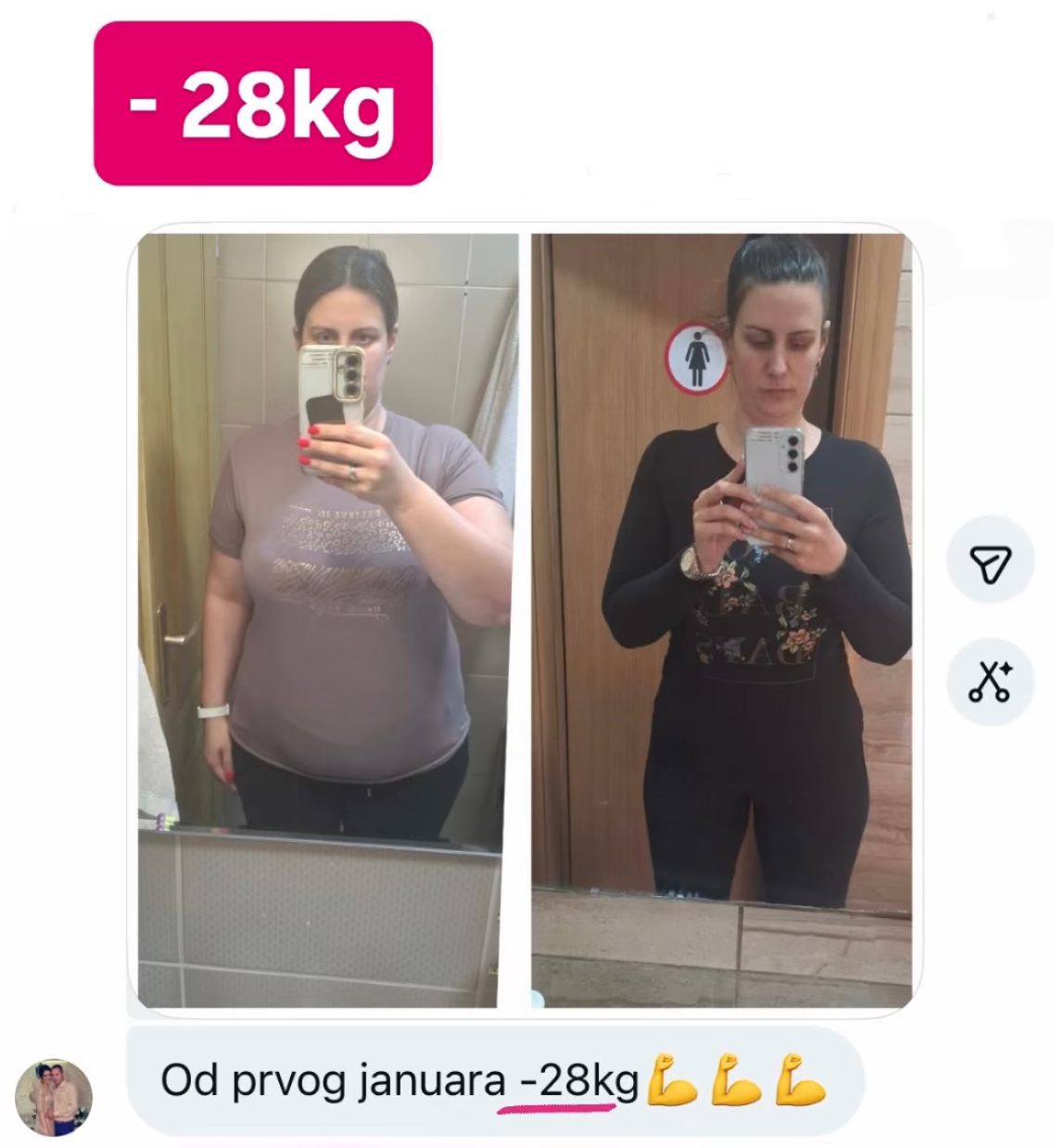 Transformacija: −28kg od prvog januara